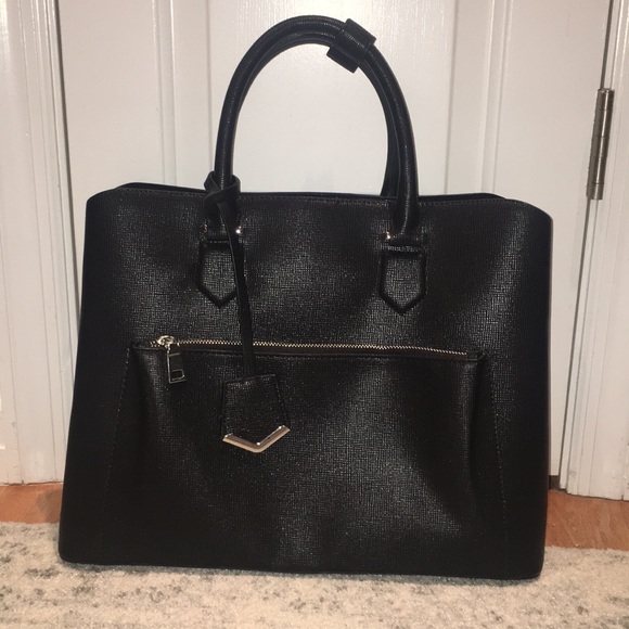Zara Handbags - Zara Black Glossy Tote